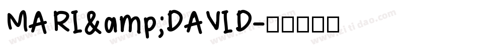 MARI&DAVID字体转换