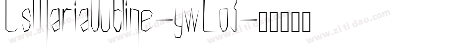 CsMariaOutline-ywLo3字体转换