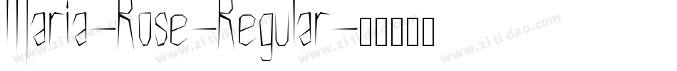 Maria-Rose-Regular字体转换