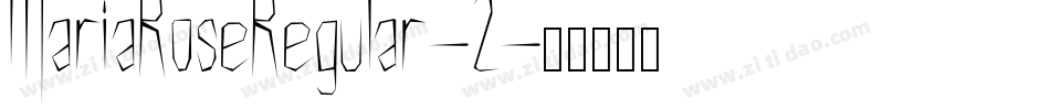 MariaRoseRegular-2字体转换