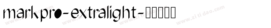 markpro-extralight字体转换