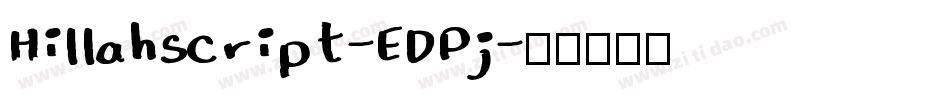 Hillahscript-EDPj字体转换