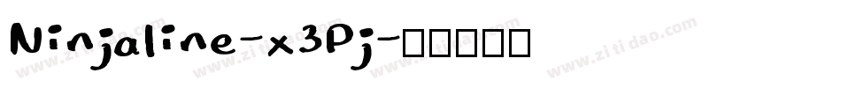 Ninjaline-x3Pj字体转换