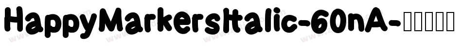 HappyMarkersItalic-60nA字体转换