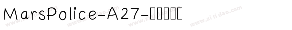 MarsPolice-A27字体转换