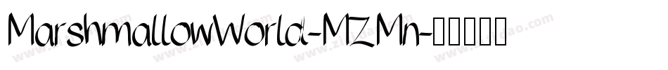 MarshmallowWorld-MZMn字体转换