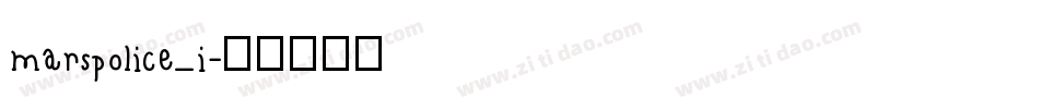 marspolice_i字体转换