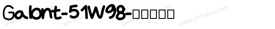 Galont-51W98字体转换