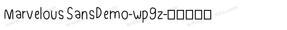 MarvelousSansDemo-wp9z字体转换