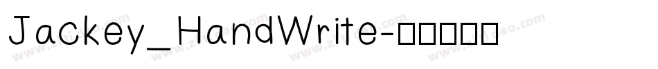 Jackey_HandWrite字体转换