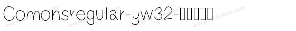 Comonsregular-yw32字体转换