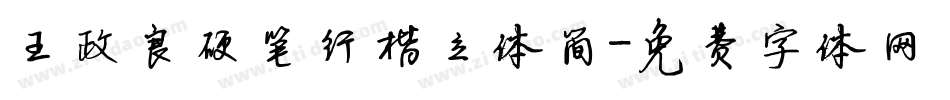 王政良硬笔行楷立体简字体转换