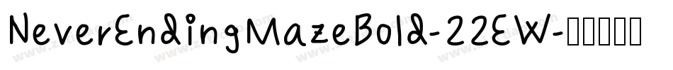 NeverEndingMazeBold-22EW字体转换