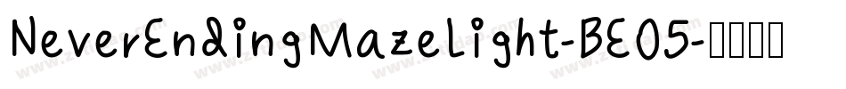 NeverEndingMazeLight-BE05字体转换