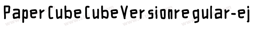 PaperCubeCubeVersionregular-ejJO字体转换