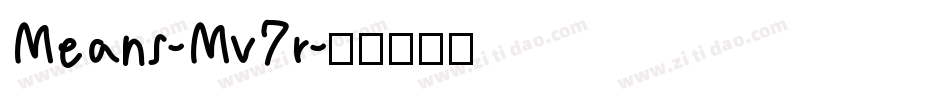 Means-Mv7r字体转换