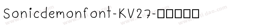 Sonicdemonfont-KV27字体转换