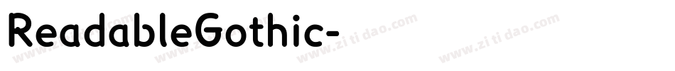ReadableGothic字体转换