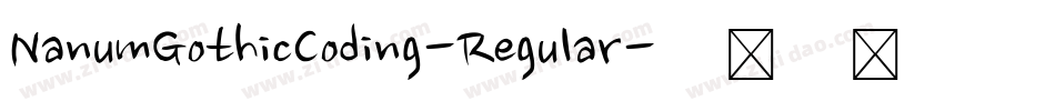 NanumGothicCoding-Regular字体转换