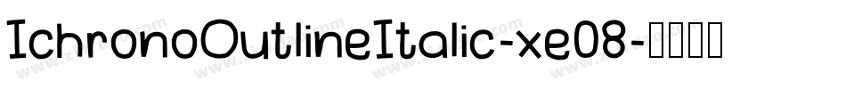 IchronoOutlineItalic-xe08字体转换