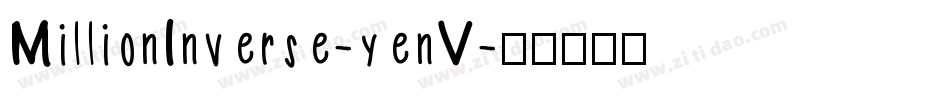 MillionInverse-yenV字体转换