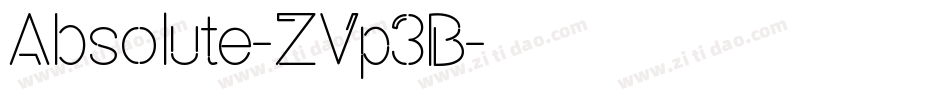 Absolute-ZVp3B字体转换
