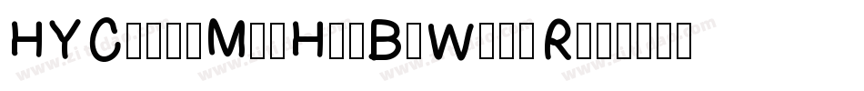 HYChangMeiHeiB5W00-R字体转换