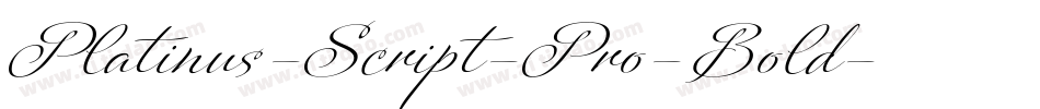Platinus-Script-Pro-Bold字体转换