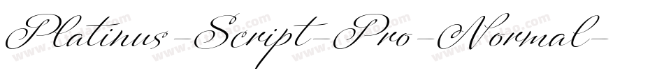 Platinus-Script-Pro-Normal字体转换