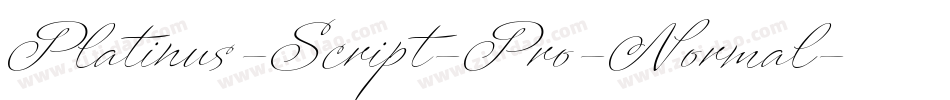 Platinus-Script-Pro-Normal字体转换