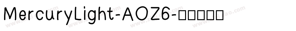 MercuryLight-AOZ6字体转换