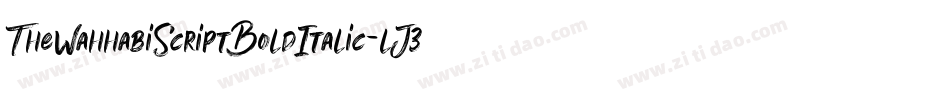 TheWahhabiScriptBoldItalic-lJ3y字体转换