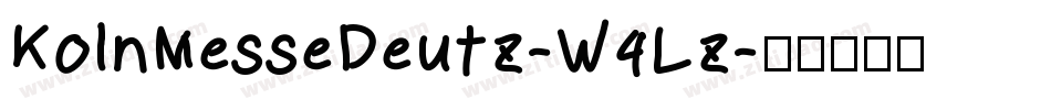 KolnMesseDeutz-W4Lz字体转换