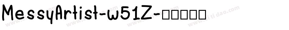 MessyArtist-w51Z字体转换