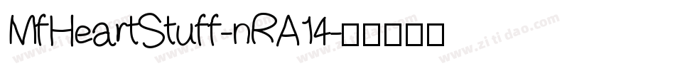 MfHeartStuff-nRA14字体转换