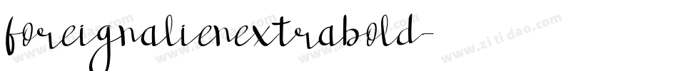 foreignalienextrabold字体转换