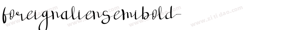 foreignaliensemibold字体转换