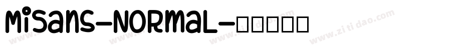 MiSans-Normal字体转换