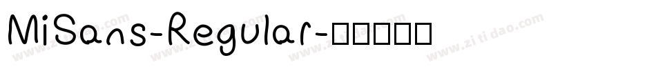 MiSans-Regular字体转换