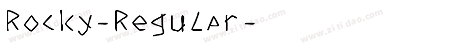 Rocky-Regular字体转换