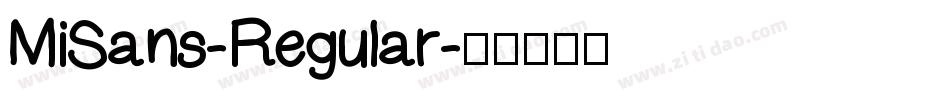 MiSans-Regular字体转换