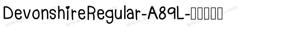 DevonshireRegular-A89L字体转换