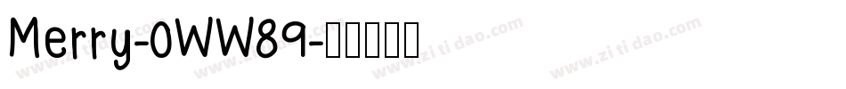 Merry-0WW89字体转换
