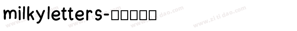 milkyletters字体转换