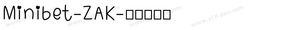 Minibet-ZAK字体转换