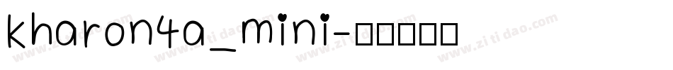 kharon4a_mini字体转换