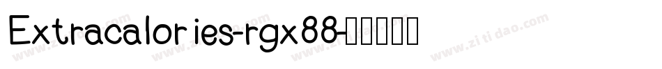 Extracalories-rgx88字体转换