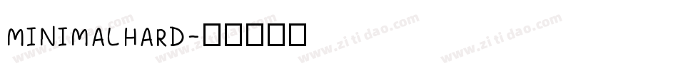 MINIMALHARD字体转换