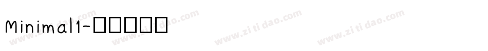 Minimal1字体转换