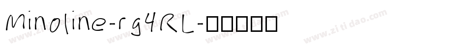 Minoline-rg4RL字体转换